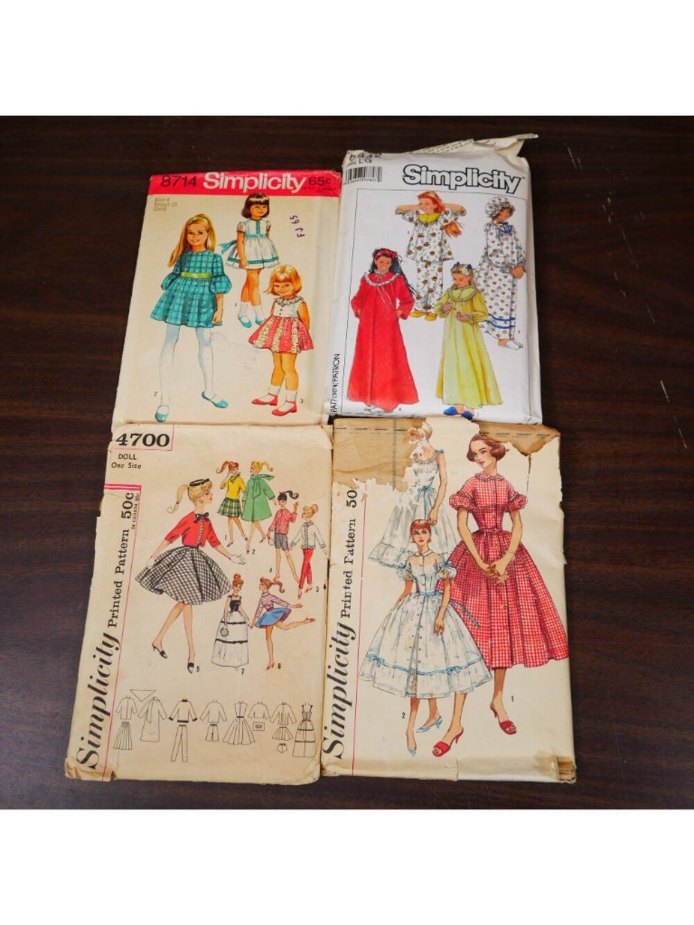 Lot Of 13 Vintage Simplicity Sewing Patterns For Women & Kids Dresses Pajamas Do - Picture 2 of 5